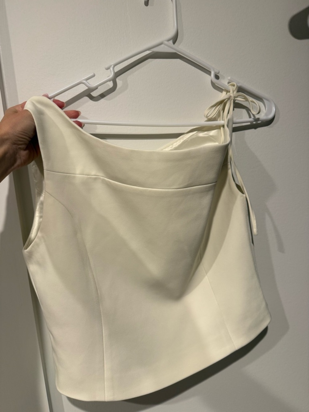 Meshki Cream Satin Top